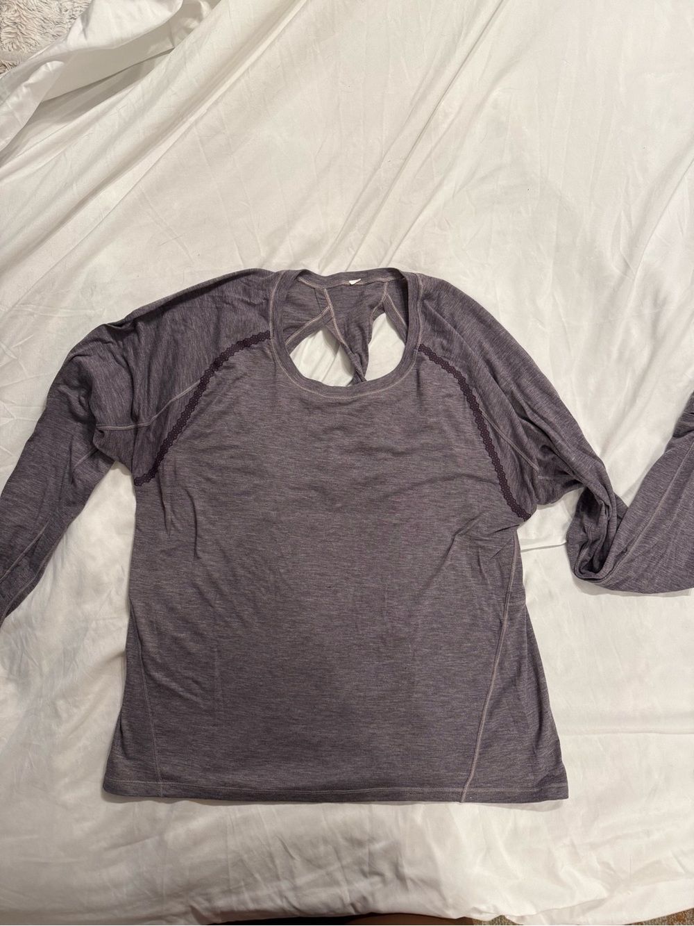 Lululemon Women’s Long-Sleeve Performance Top in Heather Purple